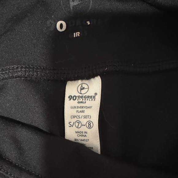 90 Degree By Reflex Everyday Black Flare Leg Leggings - Picture 2 of 2